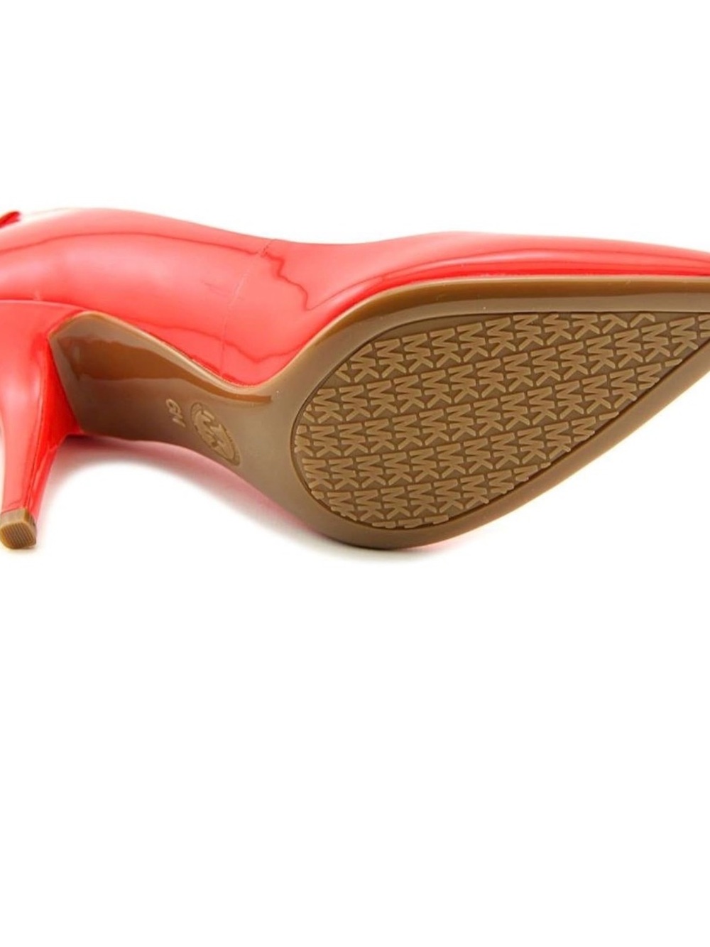 Women's Red Patent Pointed-Toe Mid Heel Pumps - Picture 3 of 6